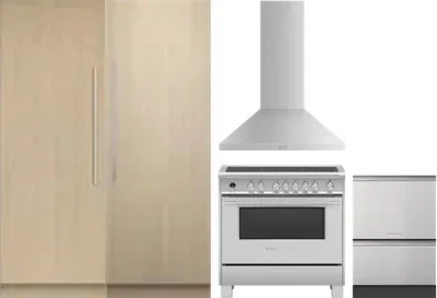 5 Piece Package Includes Refrigerator, Freezer, Range, Hood And Dishwasher